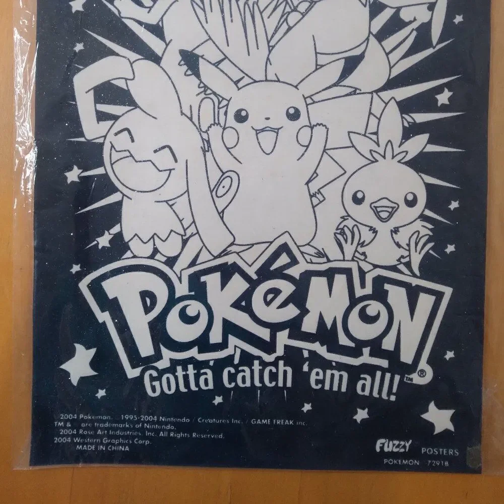 Vintage Rose Art Pokemon Coloring Poster
